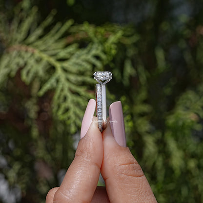 Oval Cut Moissanite Bridal Ring Set