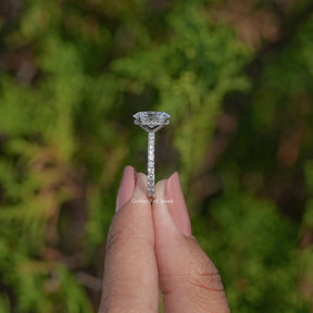 Side View Of Oval Cut Lab Diamond Ring
