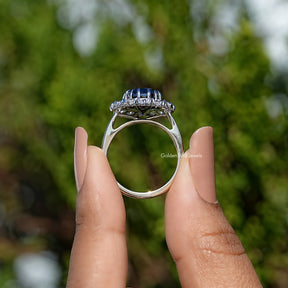 Back View Of Oval Cut Moissanite Ring
