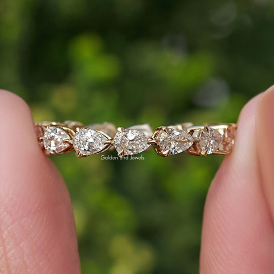 Pear Eternity Band Lab Grown Wedding Band