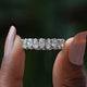 Pear Cut Full Eternity Moissanite Band For Women