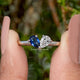 Front View of Pear Cut Gemstone Toi Moi Engagement Ring

