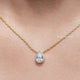 Front View of Pear Cut Lab Diamond Bezel Set Solitaire Pendant