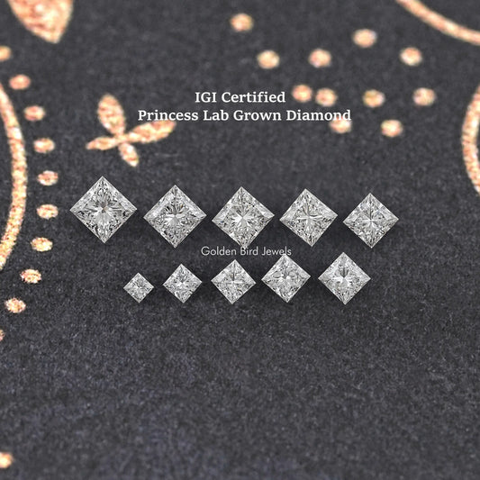Lab Grown Princess Cut Loose Diamond