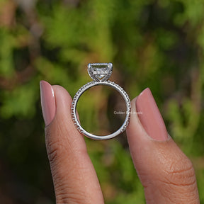 Back View Of Lab Diamond Hidden Halo Ring