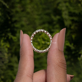 Round Cut Diamond Ring Full Eternity Band