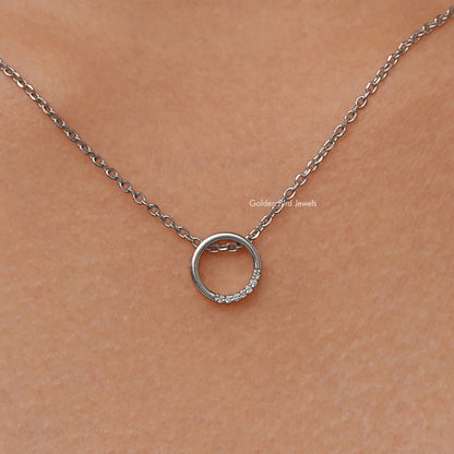 Round Cut Lab Grown Diamond Pendant
