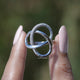 Round Cut Lab Diamond Criss Cross Loop Band