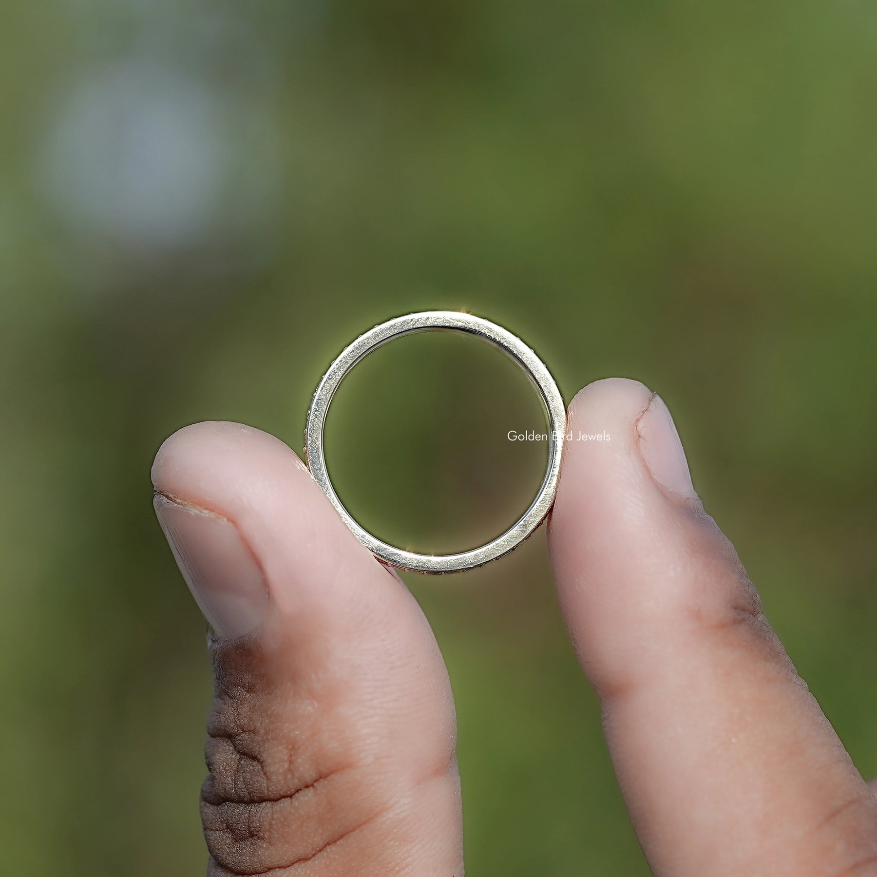  Back View of Round Diamond Wedding Eternity Ring