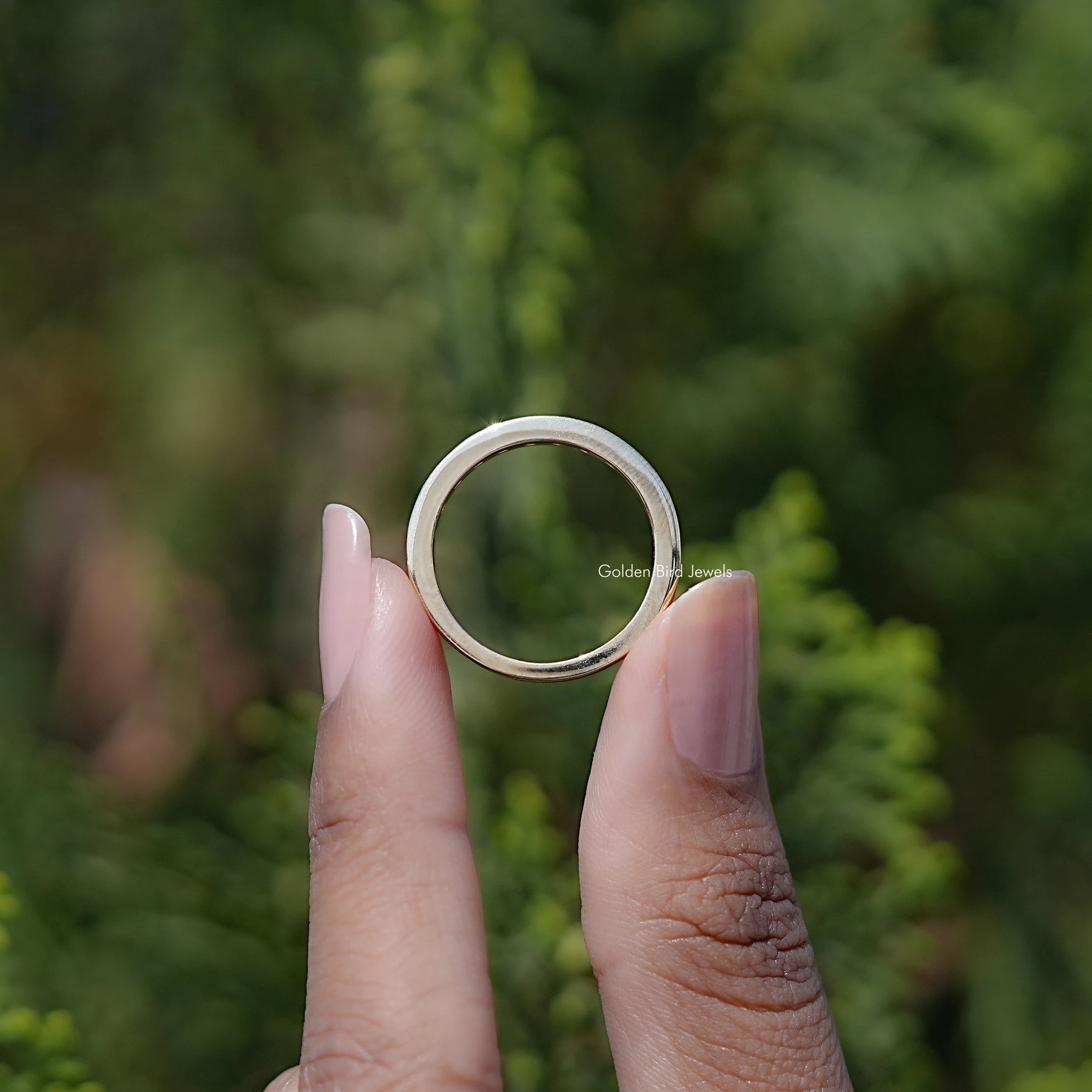 Back View Of Lab Diamond Wedding Band
