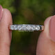 Front View of Seven Stone Round Cut Lab Diamond Wedding Band
