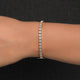 front View of Square Cushion Lab Diamond Tennis Bracelet

