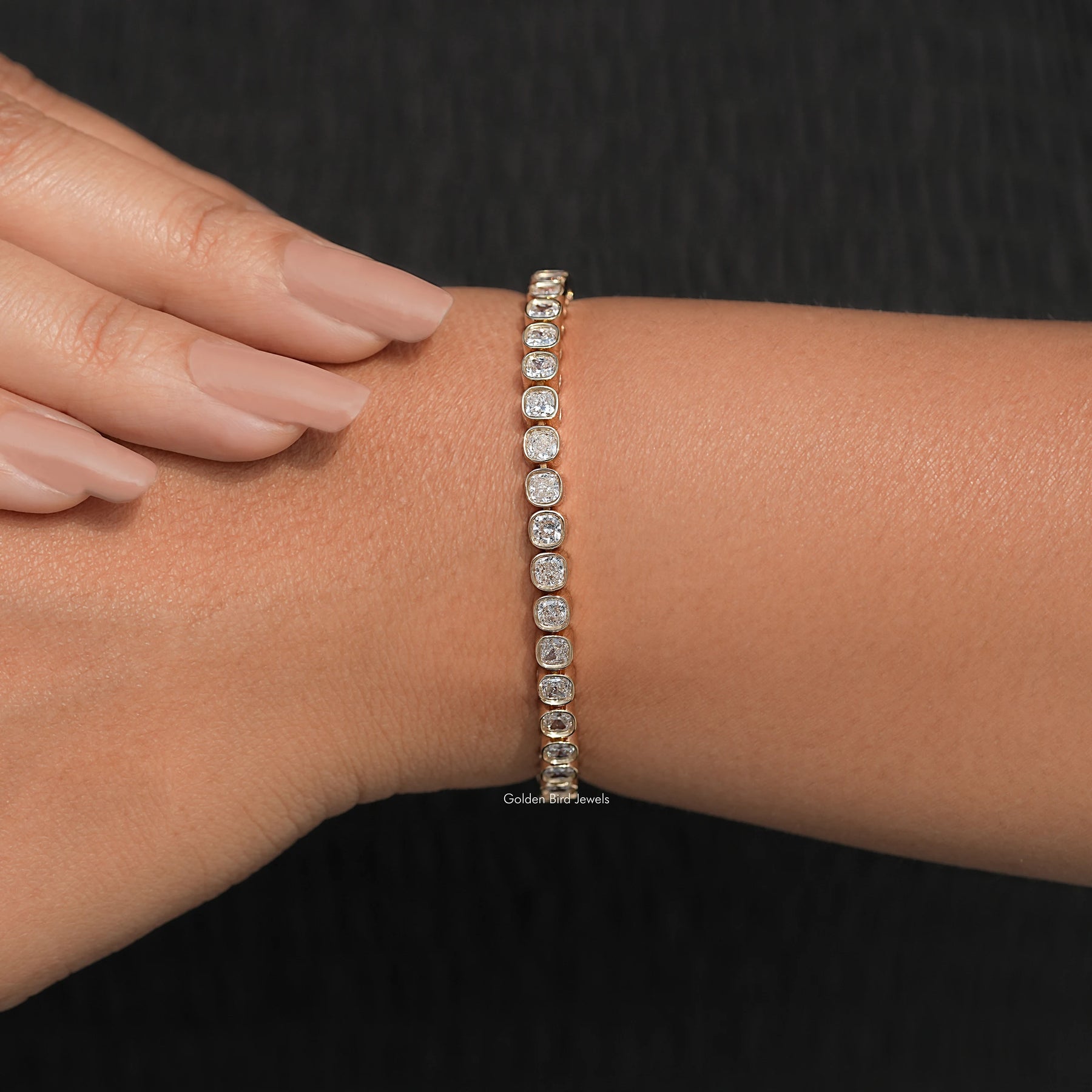 Detailed View Of Lab Diamond Bracelet
