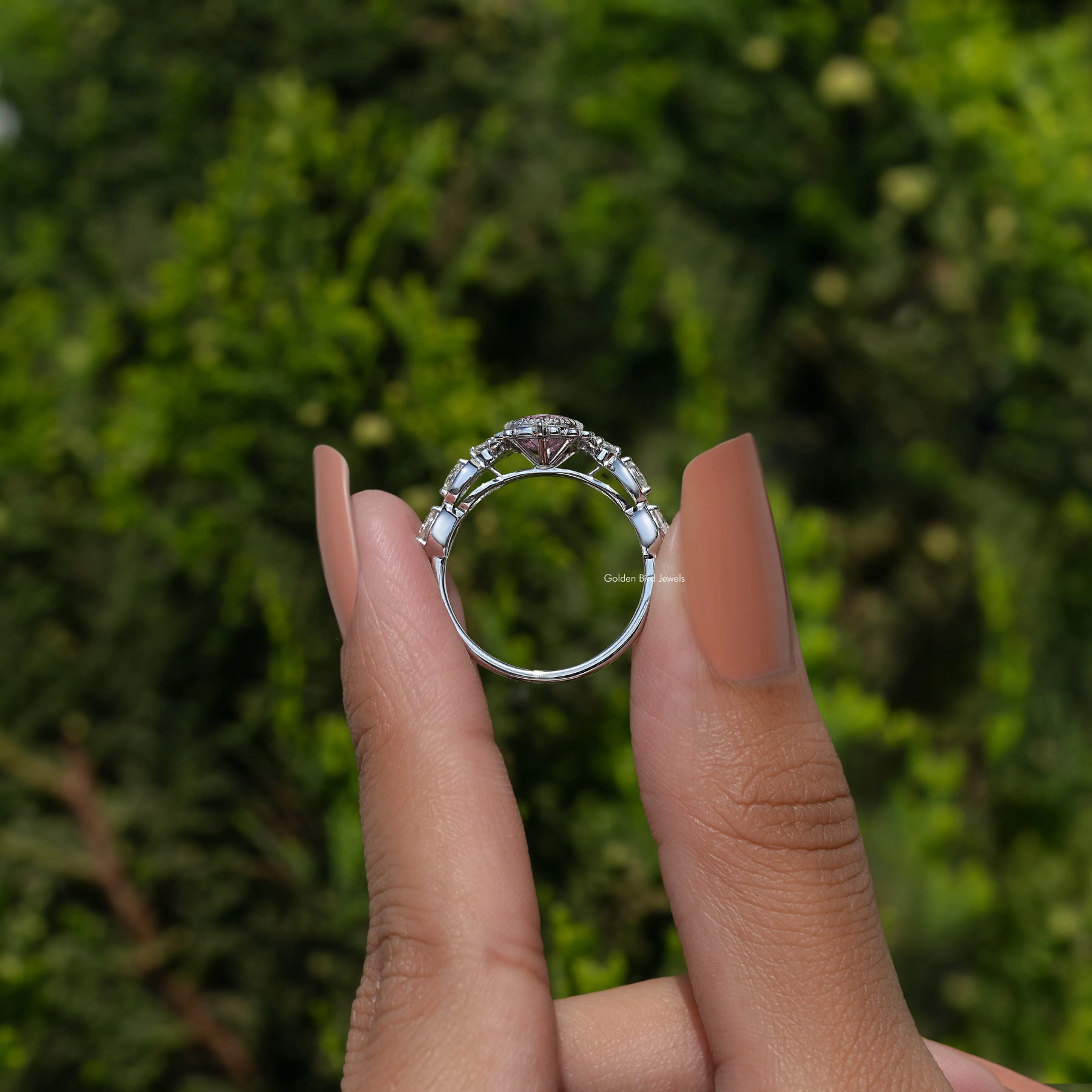 Tourmaline Pink Pear Gemstone Ring