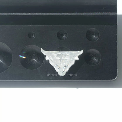 Top view of Bull Shape Moissanite stone 