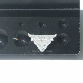 Top view of Bull Shape Moissanite stone 